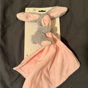 Purebaby Bunny Plush Comforter in Gray and Pink